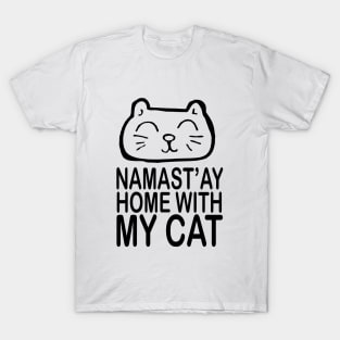 Namast Ay Home With My Daughter T Shirts T-Shirt